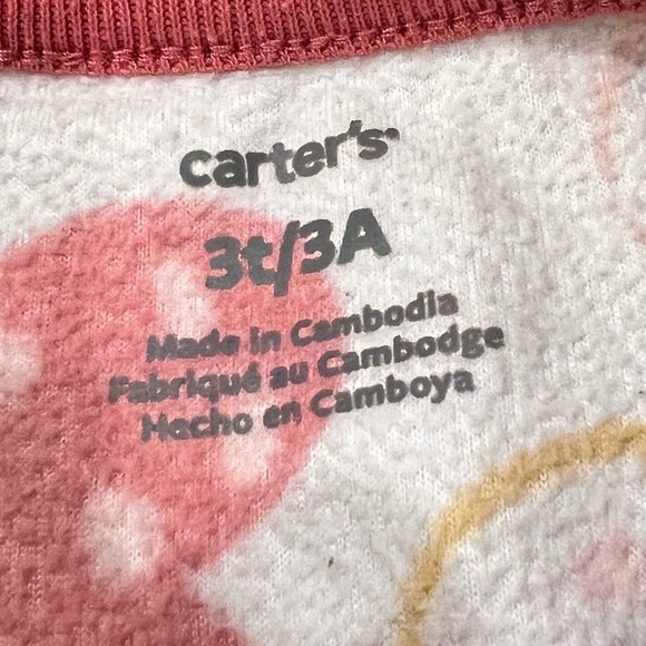 Carter's Bundle of 3 Purple and Pink Footie One Pieces Soft Pajamas Size 3T - Picture 7 of 7